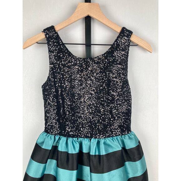 NEW Anthropologie Leifsdottir Starlit Stripes Dress Size 0 Sequin Fit and Flare - Picture 4 of 10